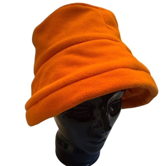 VINTAGE ORANGE ORANGE FABRIC LINED POLY FLOPPY VERSITILE BUCKET HAT - Picture 10 of 10